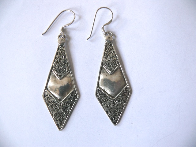 Boucles d'oreilles en argent 5cms - modle4